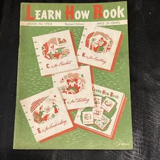 Vintage Learn How Book Coats Clark's No 170 A Crochet Knit Tatting Embroidery