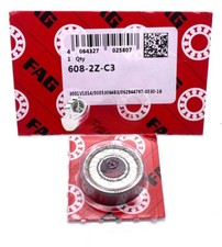 NEW 608-ZZ C3 FAG Ball Bearing 8x22x7 Dual Shielded Metal Chrome Skateboard 608Z