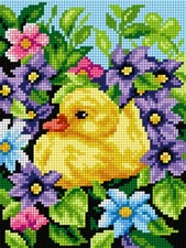 Orchidea Needlepoint canvas for halfstitch without yarn Duckling