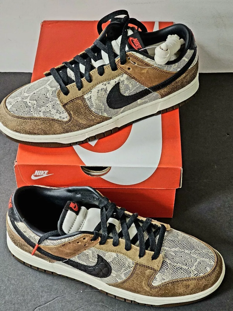 Size 10-13 Nike Dunk Low CO.JP Ale Brown Snakeskin Natural Black FJ5434-120