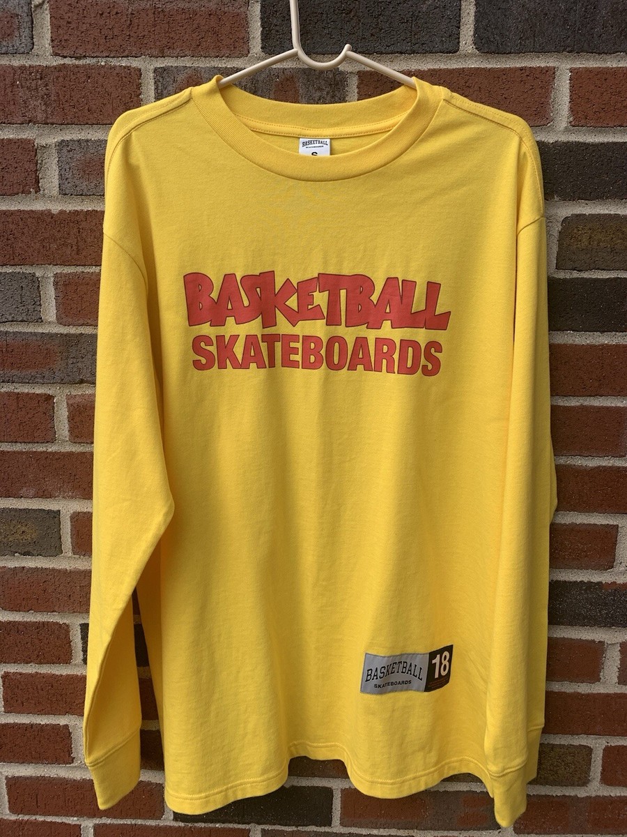 Basketball Skateboards Heron Preston Collab Yellow T-Shirt Basketball Skateboards Heron Preston Collab Yellow T-Shirt