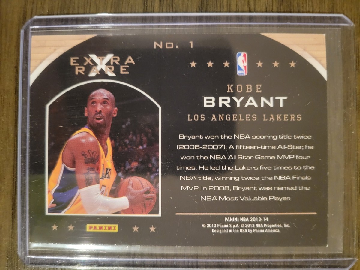 2013/14 PANINI CHINA EXCLUSIVE KOBE BRYANT EXTRA RARE INSERT