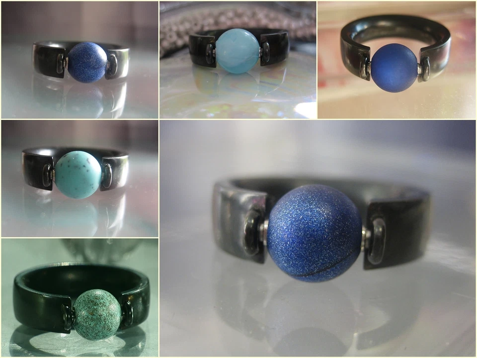 Perle kompatibel mit Tipit S - 8mm - Farbauswahl: Blau & Türkis - Bild 1 von 1