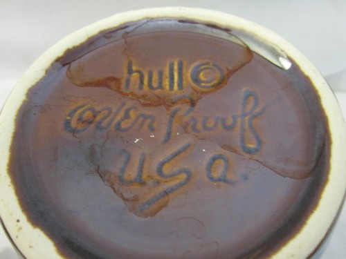 VTG Hull Pottery Brown Drip Glaze Cookie Jar Bean Pot With Lid Oven Proof USA - Picture 4 of 8
