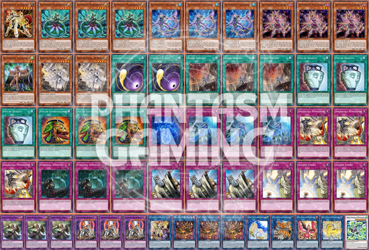 yugioh altergeist deck Altergeist Deck Knightmare Phoenix Cerebus Artemis Elder Entity Yugioh