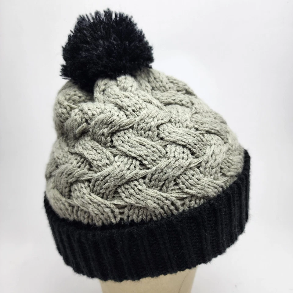 Las Vegas Raiders NFL '47 Pom Ball Negro Gris Tejido Sombrero Gorra Adulto Gorro Para Mujer Foto 2 de 4