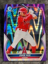 2023 Bowman Chrome 1st PURPLE LAVA PROSPECT ROOKIE Jorge Ruiz 077/250
