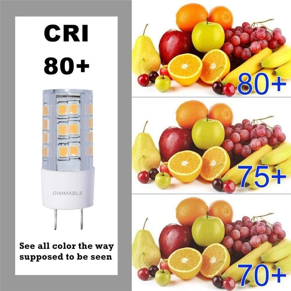 Diodesy 4PK LED Mini Light Bulb T6 Bulb, GY8 Bi-Pin Clear, 2700K, 4.5W,40W - Image 4 of 4