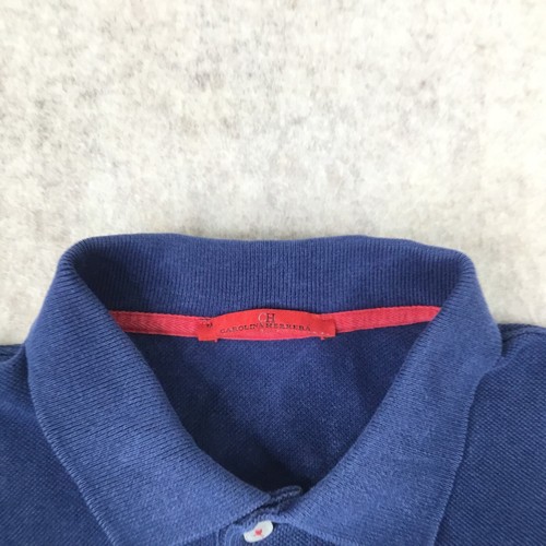 Carolina Herrera Polo Shirt Mens Size Medium Multicolor Stripe SS Cotton Faded - 第 2/12 張圖片