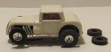 Aurora TJet Hot Rod Coupe HO Slot Car, White with Red Interior 1366