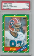 Andre Reed1986 Topps RC Rookie Signed Auto PSA DNA