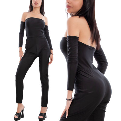 Damen Overall Overall Overall Ärmel Ausschnitt Schulterfrei TOOCOOL SQ-5883