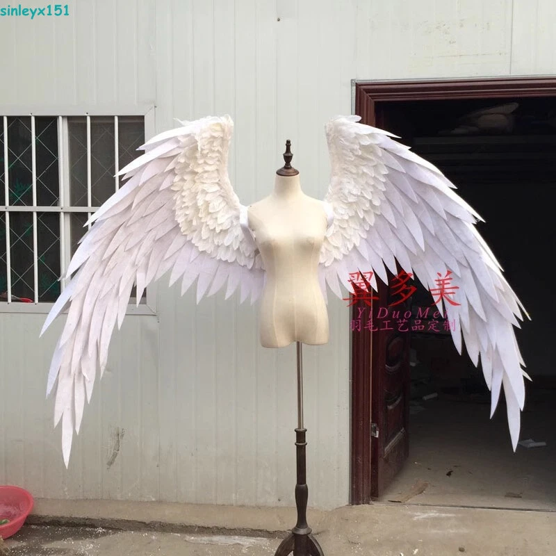 Feather Angel Wings Halloween Cosplay Costume Wedding Fancy Dress Party Wings - Image 2 of 4