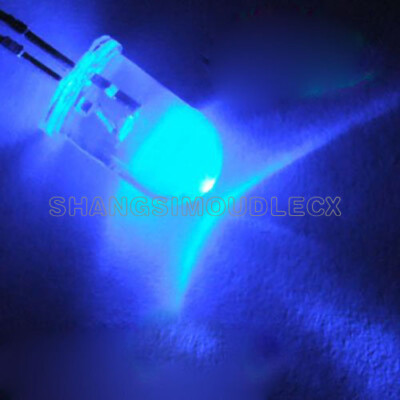 100PCS 5mm Round Blue Water Clear LED Light Diodes Kit NEW