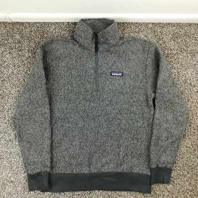 Patagonia Jacket Woolyester Fleece 1/4 Zip Pullover Forge Gray