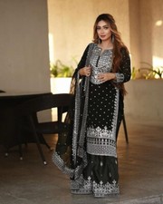 SALWAR KAMEEZ PAKISTANI INDIAN WEDDING PARTY WEAR DRESS BOLLYWOOD SUIT SHARARA