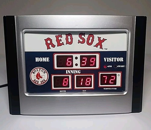 Boston Red Socks 2006 Baseball Scoreboard LED Digital Clock w/Date & Temp