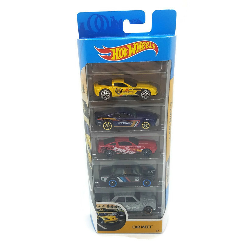 Hot Wheels 2019 Car Meet 5 Pack w/ Exclusive '71 Datsun 510 New