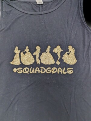 Disney Princess Tank Top Squad Goals Womens Size Small Old Navy Cute Shirt Kids