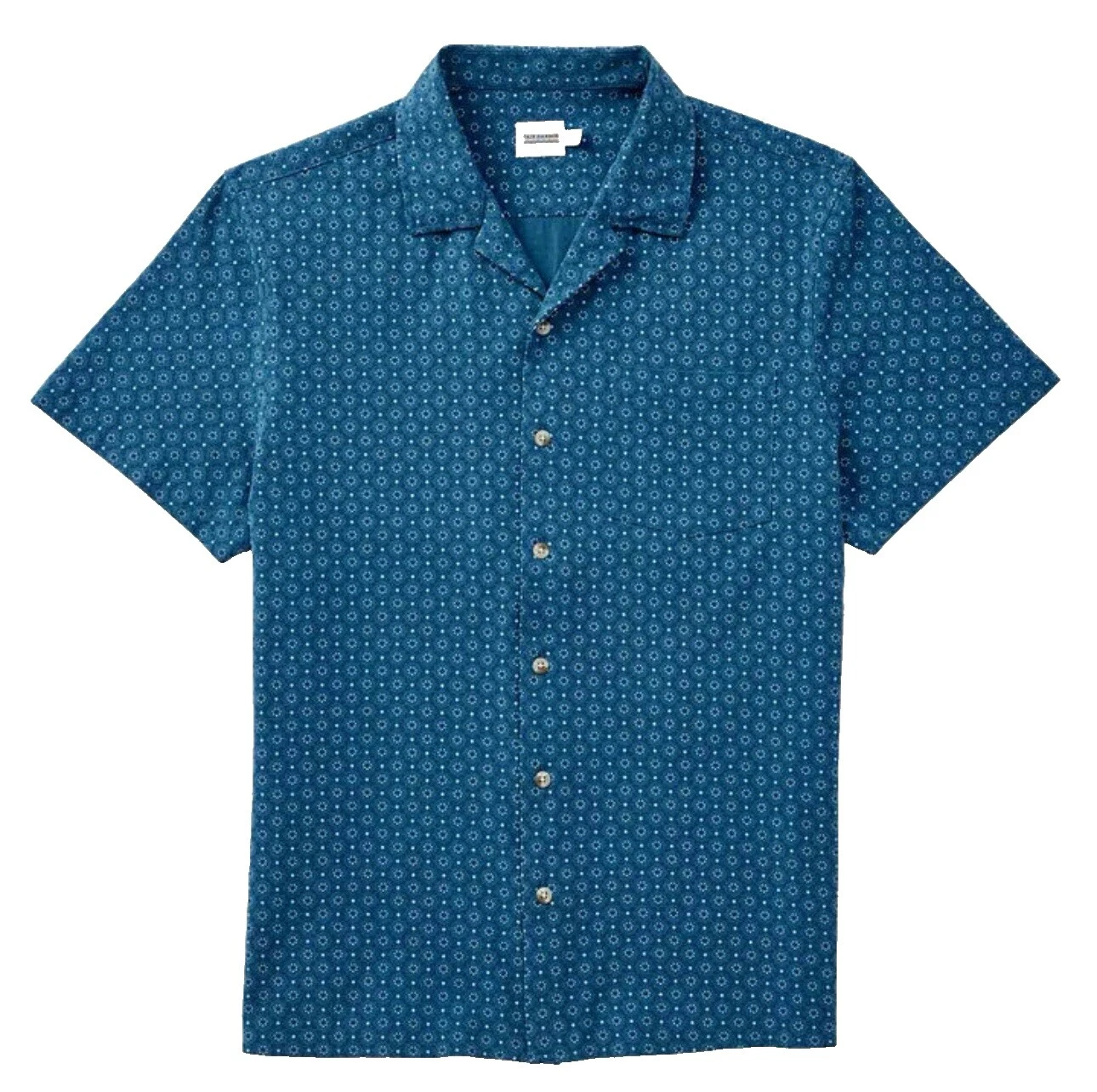 Cotton Geometric Hawaiian Casual Button-Down Shirts for Men