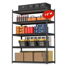 WORKPRO 5Tier Adjustable Garage Storage Shelves Metal Shelving Unit 72"x 36"x18"