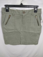 Old Navy Womens Skirt Stretch Cargo Pockets Surplus Army Green Bottoms Size 4