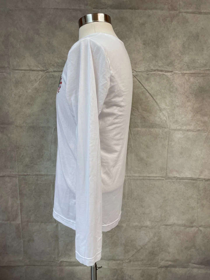 Camiseta Athletic Works "Turtle" Blanca Manga Larga Cuello Redondo Talla S (34-36) Foto 2 de 4