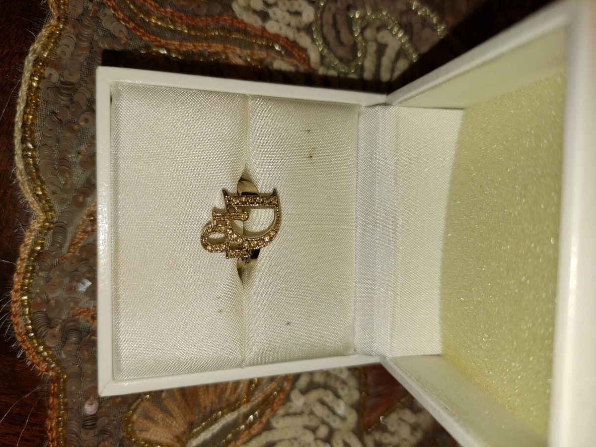 Christian Dior Authentic Gold colour Ring Vintage | eBay