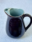 Red Wing Village Green Glazed Pottery Pitcher 6.75" Tall 1950's Vintage