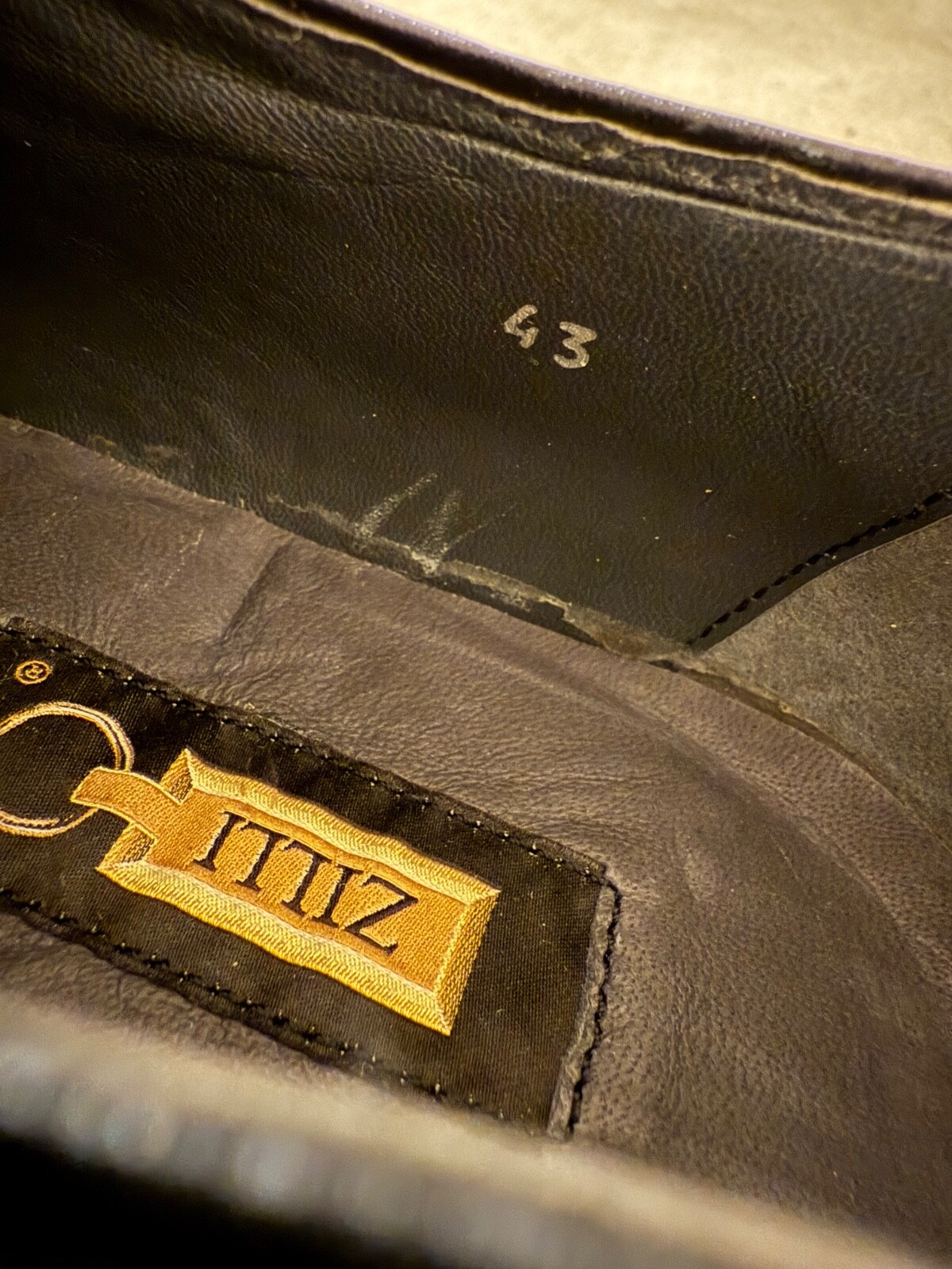 SAOLA scarpe uomo zilli grigie pelle patten speciale taglia 43 o 10US