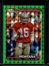 2024 Topps Chrome Joe Montana Green Geometric Refractor #/99 49ers