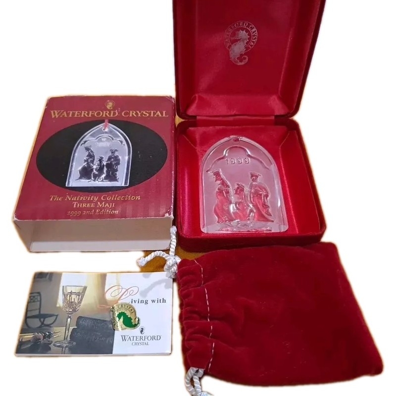 Waterford Crystal The Three Magi (three Wisemen) 1999 Christmas Ornament