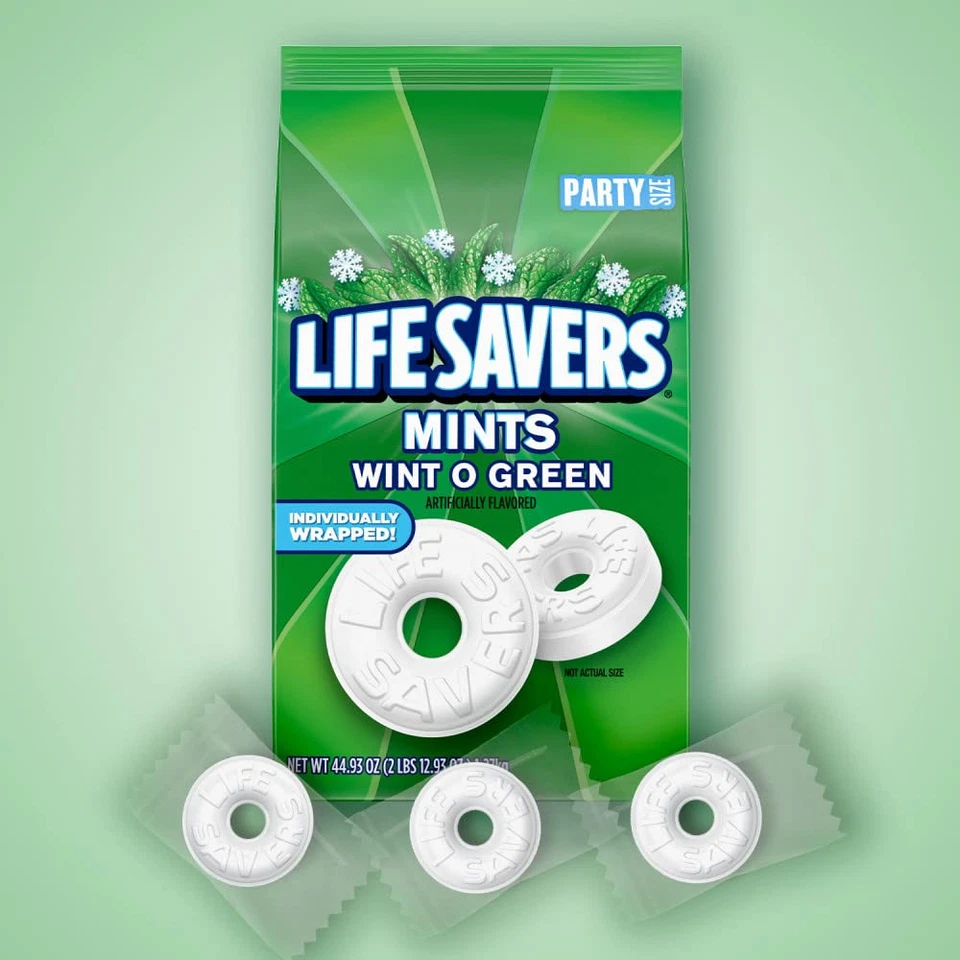 LIFE SAVERS Wint O Green Mints y TWIX Divertido Tamaño Barra de Caramelo Paquete a Granel 2.8 lb Foto 2 de 4