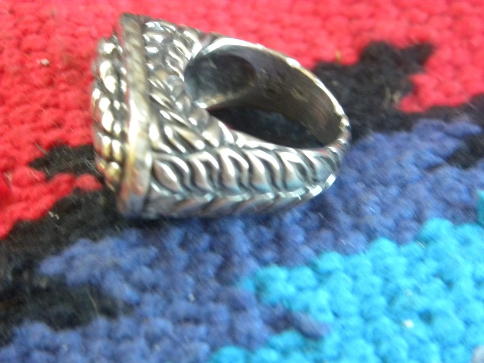 Dian Malouf Sterling Silver Ring DLM Tons of Detail  size 7 - Image 4 of 4