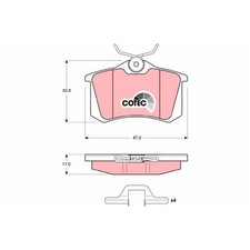 TRW Bremsbelagsatz Bremsklötze hinten 5M212M008CA 1E0698451G 1E0698451E | 98484