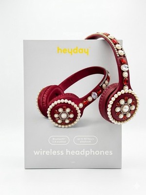 Heyday Wireless Bluetooth Red With Pearls