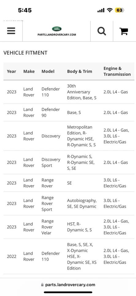 Carrocería del acelerador Land Rover  Foto 4 de 4