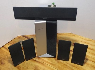 Philips CS3544E Surround Sound Home Theater 6 Piece Speaker System w Color Cords