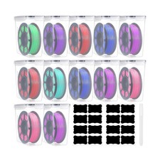 12 Pcs Large Filament Storage Box with Lids 3D Printer Dryer Clear Box Portab