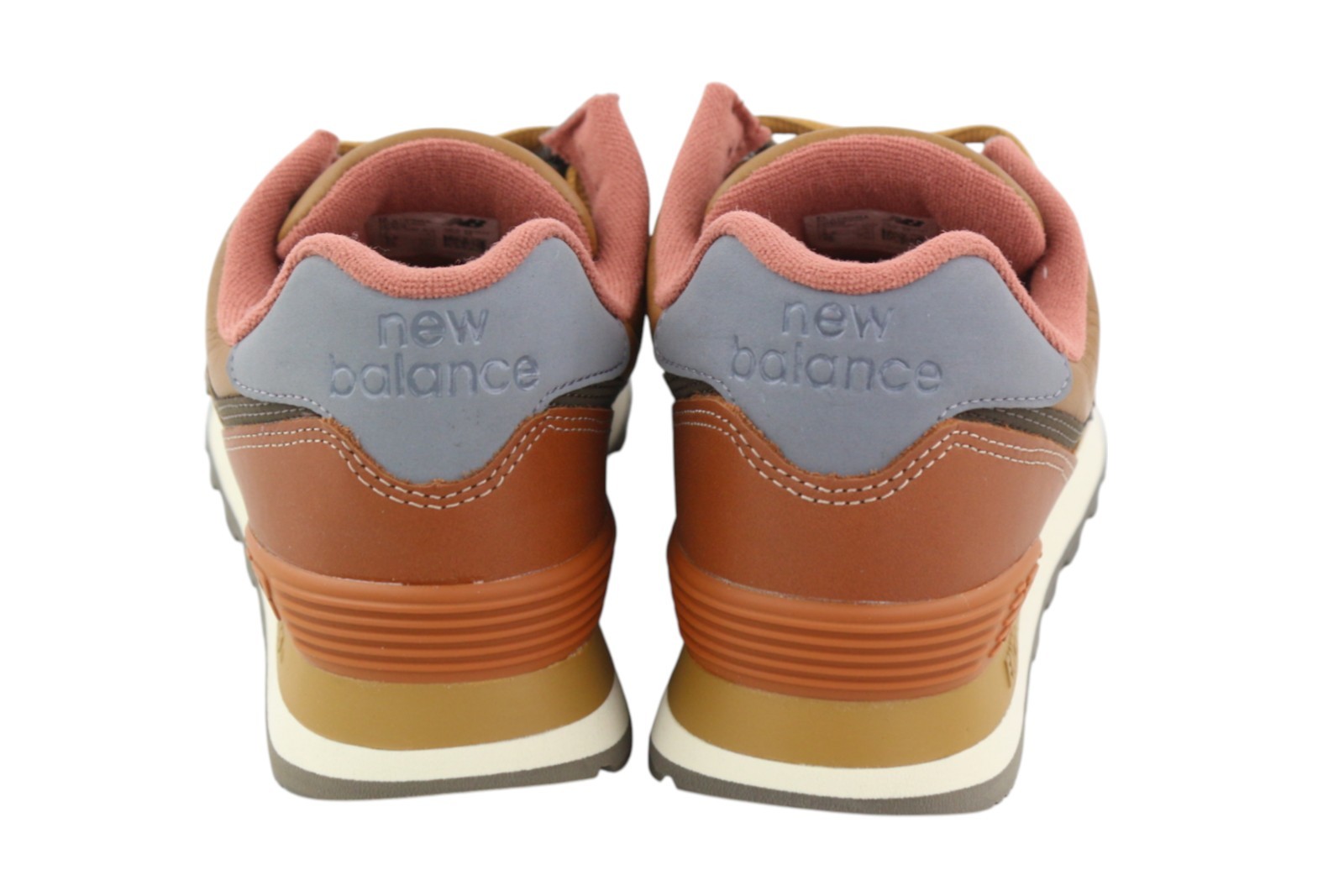 NEW BALANCE 574 Men Sneakers EU40 Brown Leather Low Cut Lace Comfort Shoes thumbnail 9