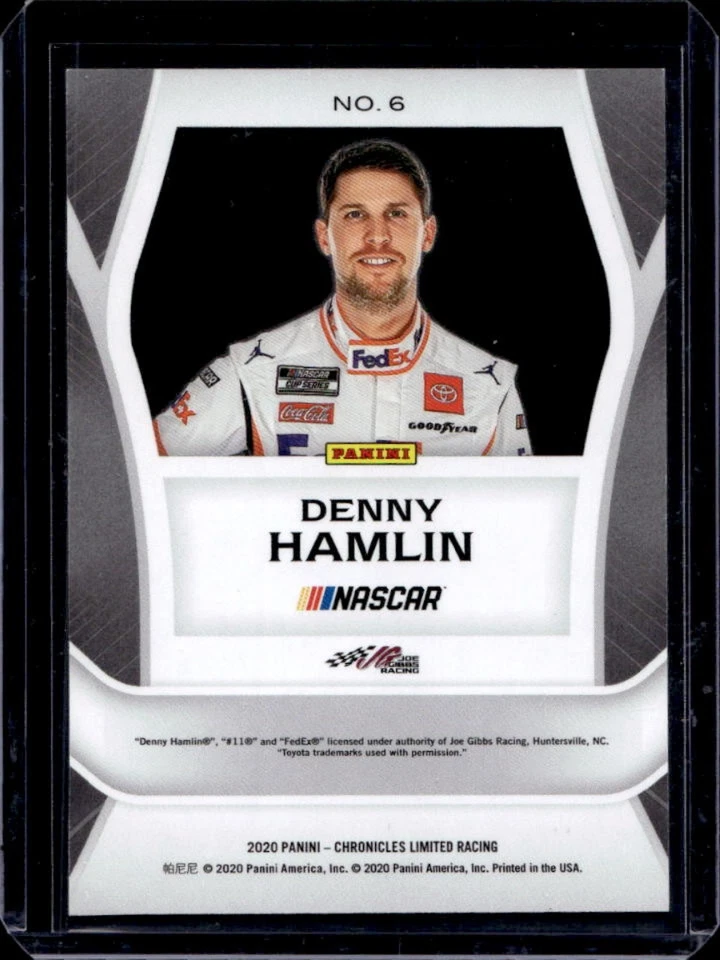 2020 Chronicles Denny Hamlin Limited Blue #1/199 - Image 2 of 2