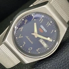 VINTAGE SEIKO 5 AUTOMATIC JAPAN 6309A MENS ARABIC BLUE DIAL WATCH a701373-1