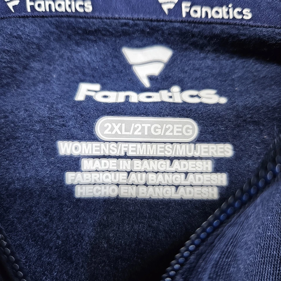 Fanatics Sporting KC Kansas City 2XL Quarter Zip Hoodie Long Sleeve Fleece Blue  - Image 4 of 4