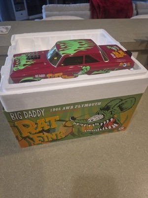 1965 PLYMOUTH AWB BIG DADDY RAT FINK RED DRAG RACE CAR 1:18 ACME 1 of 900 Made