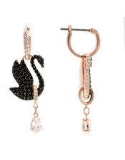 Swarovski Black Swan In Fashion Earrings for sale - eBay
