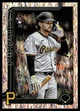 Grant Koch 2025 Topps Update Rookie Holo Foil Card RC #US28 Pittsburgh Pirates. rookie card picture