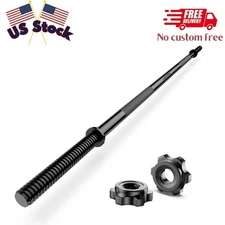 55" Weight Lifting Bar, 1" Standard Straight Barbell Bars for Weight lifting