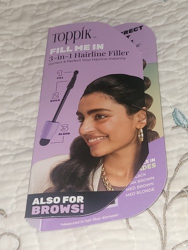Toppik Fill Me In Hairline Filler 0.17oz 3-in-1 Keratin Argan New Dark ...