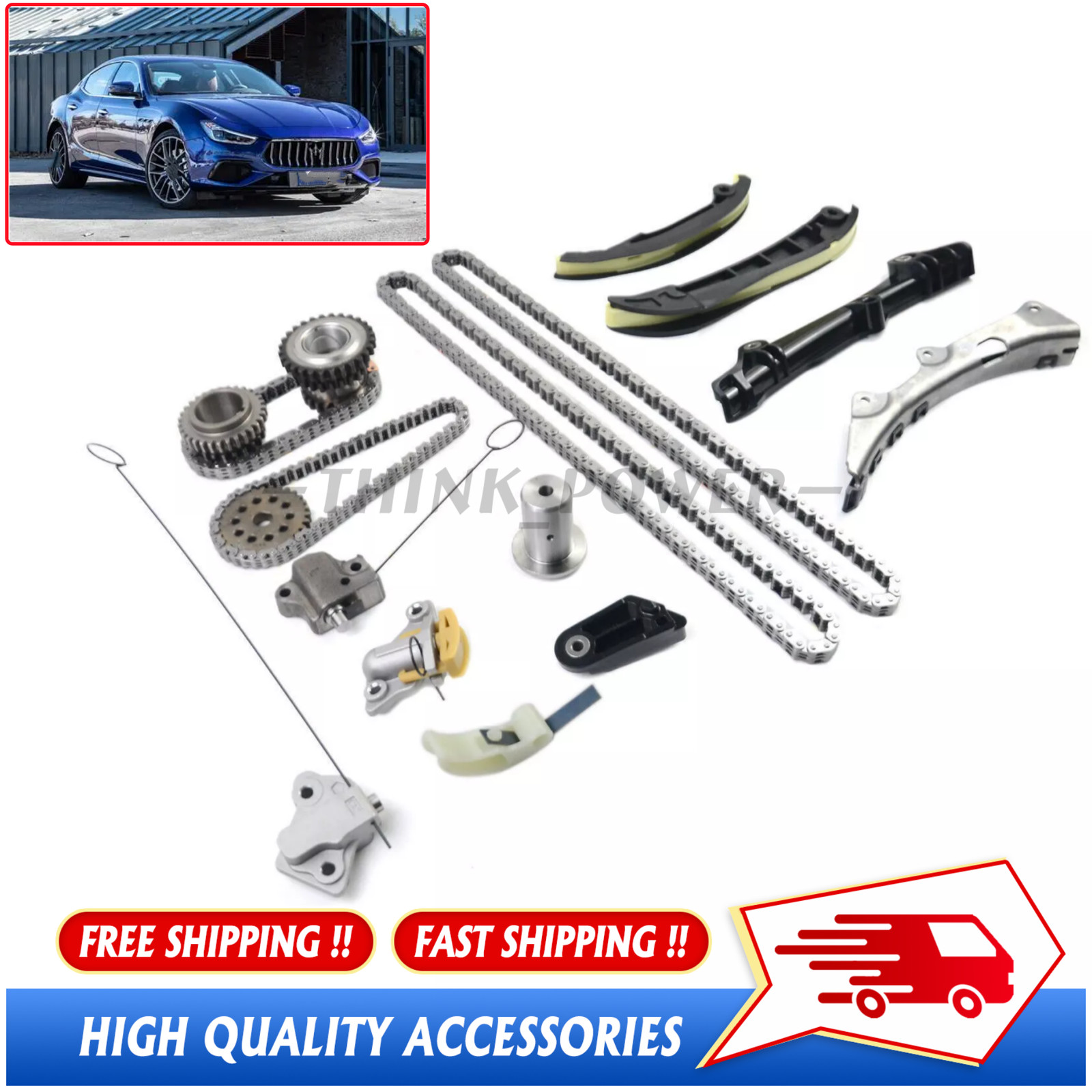 Timing Chain Kit Fit Maserati Ghibli Levante Quattroporte 3.0TT V6 323513 Engine