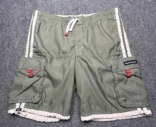 Abercrombie  Fitch Shorts Mens Large Green Cargo Board Swim Trunks Mesh Lined
